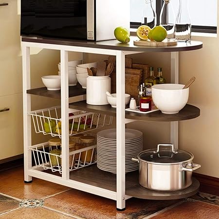 Mihaojianbing Estantes de Cocina, Roble Silvestre, Soporte para ...