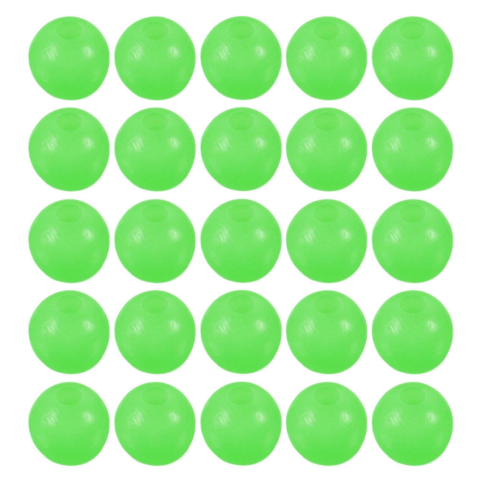 M METERXITY 200 Pcs Glow Fishing Beads - Plastic Luminous Round Bait Egg Lure Rigs Apply to Outdoor Tackle Tool (5mm, Green)
