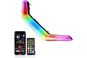 Tavaray RGB RZR PRO Front Accent Light, Multicolor LED Center Grill Fang Light with APP & Remote Control & Music Sync Modes Compatible with Polaris RZR PRO XP/4 PRO R Turbo R 2020-2024, 1PC