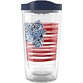 Tervis Sara Berrenson - Home Sweet Home American Flag Made in USA Double Walled Insulated Tumbler Travel Cup Keeps Drinks Cold & Hot, 16oz, Classic