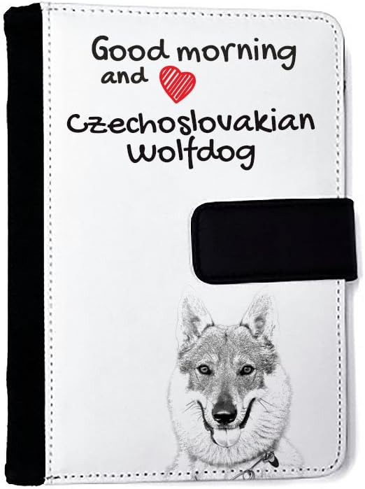 Amazon チェコスロバキアン ウルフドッグ 犬と一緒にエコ革のカレンダー付きノート 文房具 オフィス用品 文房具 オフィス用品