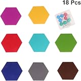 SUPVOX 18pcs Hexagon Felt Board Tiles with Push Pins for Home & Office view 5