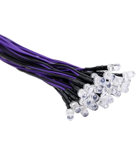 Viola Color Led LED Viola 12 Volt Built-in Resistor LEDs 10mm UV Purple LED Lights ...