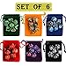 KUUQA DND Dice Set Dungeons and Dragons MTG RPG Polyhedral Dice Set with Pouches 7 x 6 (42 Pieces)