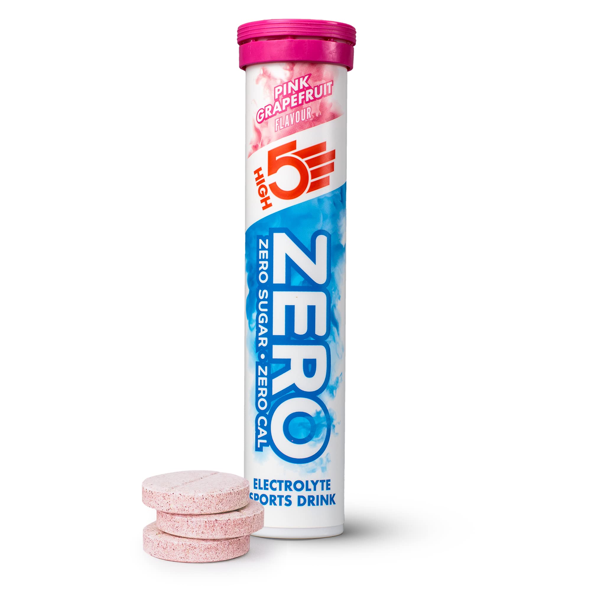 HIGH5 Zero Electrolyte Tablet - Hydration Tablets Enhanced with Vitamin C - 0 Calories & Sugar Free - Boost Hydration, Performance & Wellness - Pink Grapefruit, 20 Tablets (20x, Pack of 1)