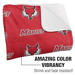 Marist College Logo Pattern, 60"x80" Silky Touch