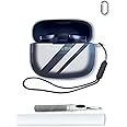 Case for Bowers & Wilkins Pi8 /Pi6 Wireless Earbuds,Soft Protective,Shockproof, BOVUGAC High Transparency TPU Case Cover for B&W Pi8 and Pi6 with Keychain & Cleaning Kit & Lanyard-Clear