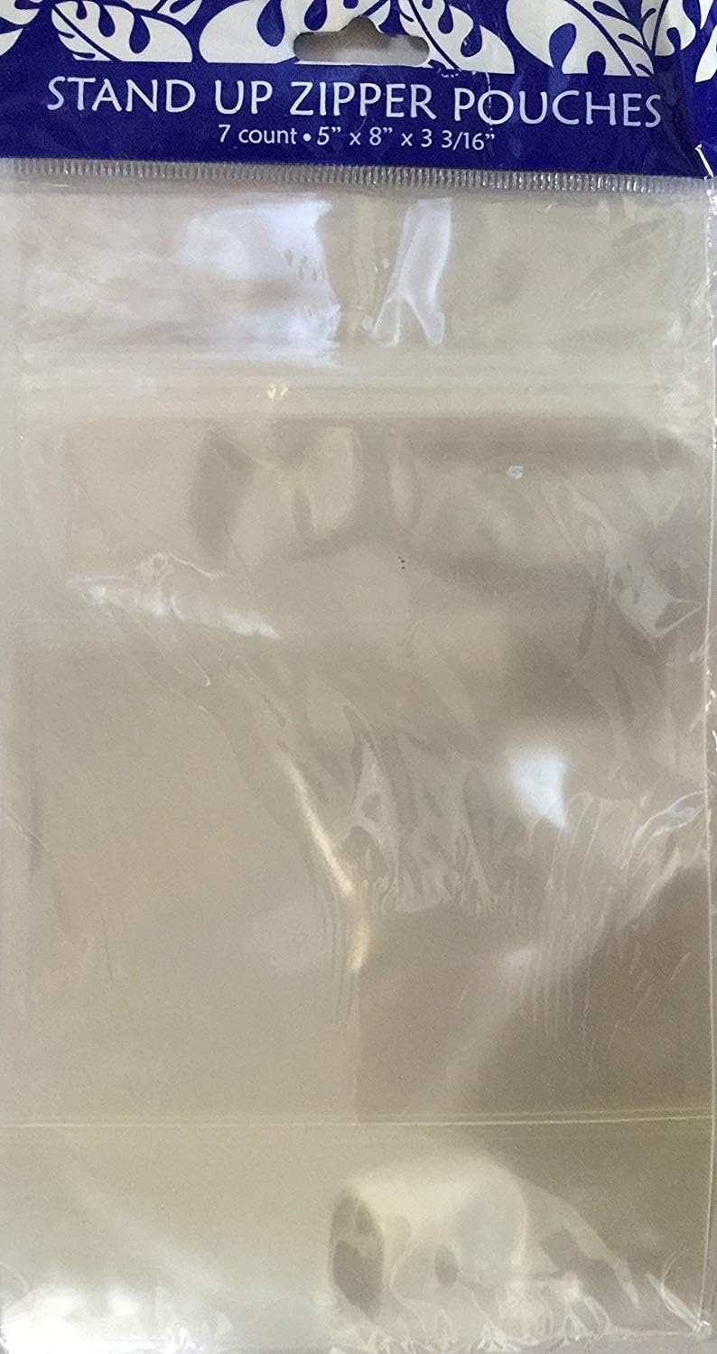 Great Lines Hawaiian Food Grade Reclosable Stand Up Zipper Party Bags Pouches (5" x 8" x 3 3/6", Clear)