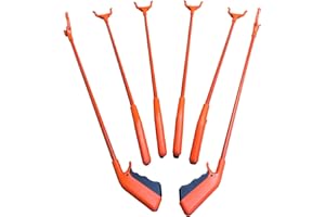 ArcMate Qwik-Pik Economy Trash Pick Up Tool, Outdoor Reacher Grabber Litter Picker, Jaws Open 3.5", Rotates 360 Degrees, for Volunteers, 1 lb. Pick Up Capacity, Orange, 31", 6-Pack (15615)
