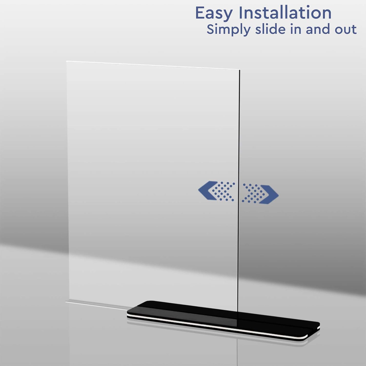 Acrylic Sign Holder, 5 x 7 inches Plastic Sign Holder, 5 Pack T Shape Table Top Display Stand, Double Sided, Bottom Load, Perfect for Restaurants, Office, Photo Frames, Store, Promotions, Classroom : Office Products