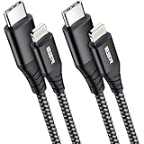 ESR 2 Pack USB-C to Lightning Cable, 3.3ft MFi Certified, Braided Nylon Power Delivery Fast Charging for iPhone 12/12 Pro/SE/