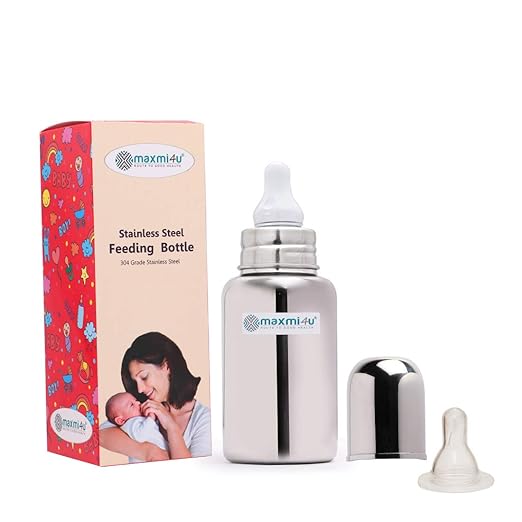 silver feeding bottle for baby grt