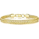 14K Gold Bracelets for Women Mens bracelet Link Foxtail 14K Gold Chain Bracelets for Women Trendy Dainty Bracelets for women 6.5-9in