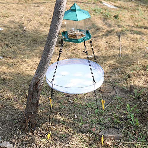 pranovo 15" Seed Hoop Catcher Bird Platform Feeder Hanging Tray Outdoors Backyard Garden