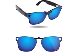 Fiskr Polarized Clip-On Sunglass for Ray-Ban Meta Wayfarer RW4012 (Gen 2) 53mm - UV Protection - Universal Fit for Men&Women