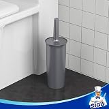 MR.SIGA Toilet Bowl Brush and Holder Gray 1 Pack view 7