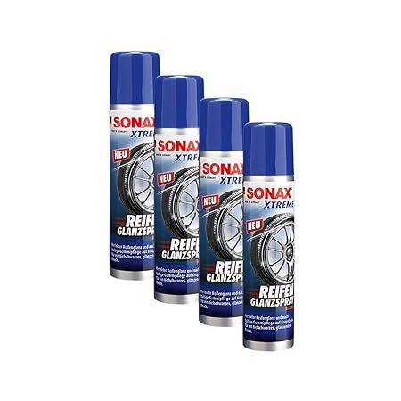 SONAX 4X 02353000 Xtreme ReifenGlanzSpray Wet Look Reifenspray 400ml