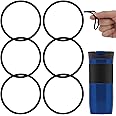 6pcs Rubber Seal Lid Gaskets Replacement Compatible with 16 & 20 oz Contigo Snapseal Byron Travel Mugs Ring Leak-Proof Seal Lid Gasket Replacement Part for Contigo Coffee Travel Tumbler(Black)