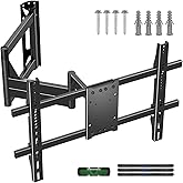 Suptek 40" Full Motion TV Mount for 32-82" TVs, 132 lbs max, VESA 600x400mm. Swivel, tilt & Corner fit. Heavy Duty for LED/OLED/QLED. Model MA1078L