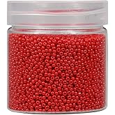 Bala&Fillic 2mm Round Size Almost Uniform Seed Beads 10000pcs /110 Grams in Box 12/0 Red Small Glass Seed Beads for Making Jewelry Earring Bracelets Necklace