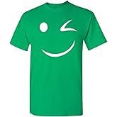 Happy Wink Smile Face Graphic Novelty Funny Winking T Shirt