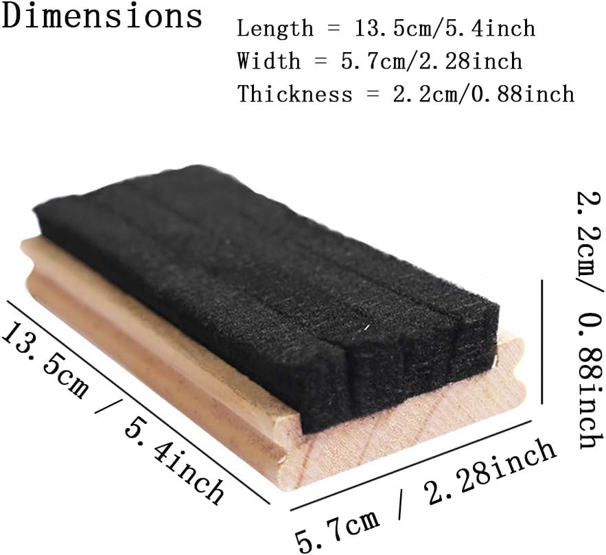 Chalk Eraser - Campus Style Pine Wood Chalkboard Blackboard Cleaner Engravable College Styled DIY Gift, black,sandal - Image 3