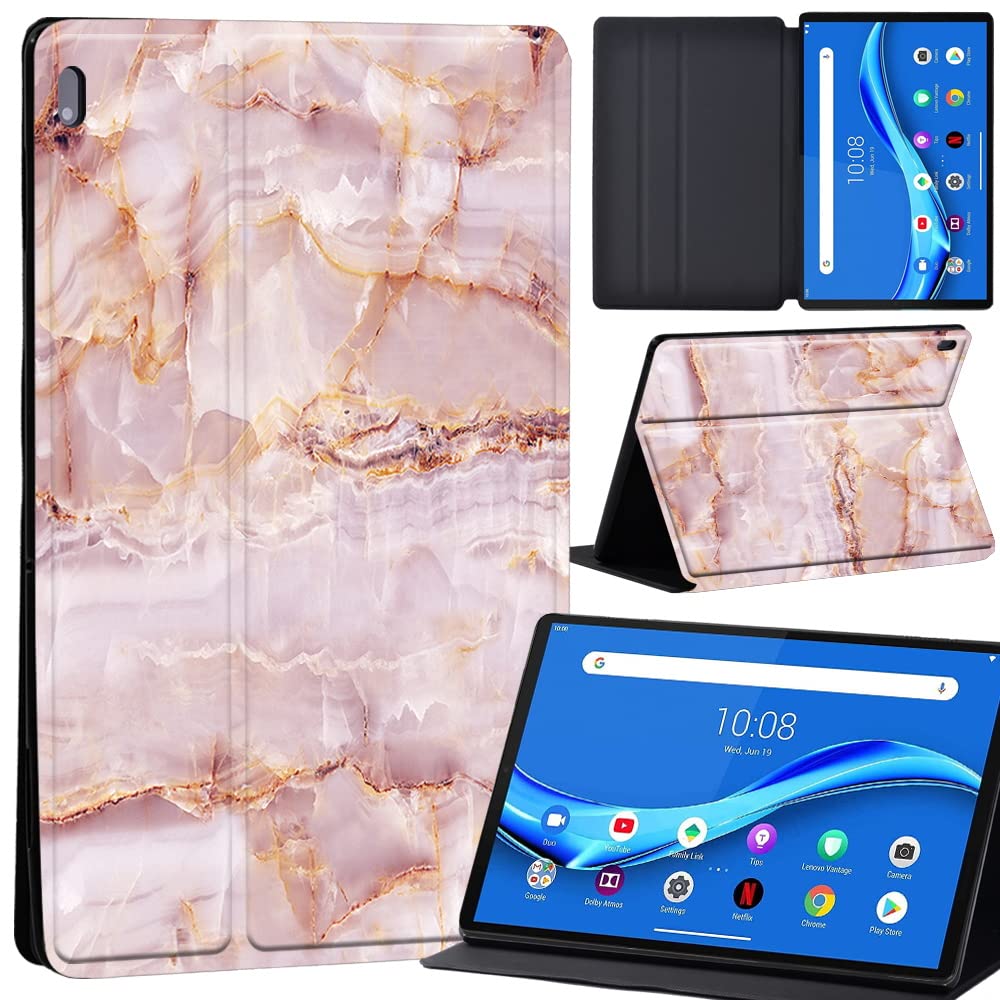 Case For Lenovo Tab M10 FHD Plus 10.3 inch (TB-X606X TB-X606F) Leather Case with Auto Wake-up, Flip Case for Lenovo Tab M10 FHD Plus Cover (pastel marble)