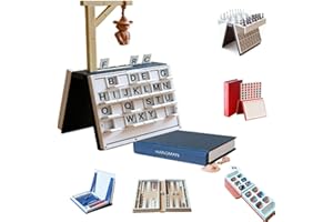 Book Board Games, Hangman Game in A Book, 3D Printed Magnetic Game Set, Board Game for Adults (Hangman)
