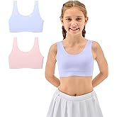Sascina Training Bra for Girls 7-8, 8-10, 10-12 Seamless Bras for Girls Sports Bras Comfortable- No Pads, Chest Double Lined