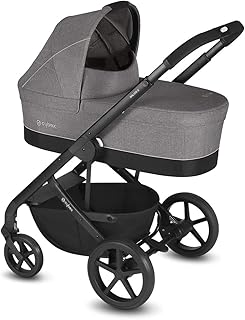 CYBEX Gold Kombikinderwagen Balios S mit Kinderwagenaufsatz Cot S, Ab Geburt bis 17 kg (ca. 4 Jahre), Manhattan Grey