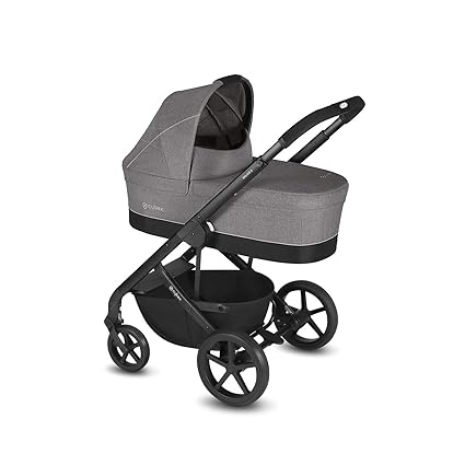 CYBEX Gold Kombikinderwagen Balios S mit Kinderwagenaufsatz Cot S, Ab Geburt bis 17 kg (ca. 4 Jahre), Manhattan Grey