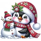 Christmas Penguin Snowman PVC Vinyl Car Decals Stickers Waterproof Self-Adhesive Decals for Cars, Laptops, Trucks, Motorcycles Wall Window Luggage Scratch Cover Door Decor Sticker