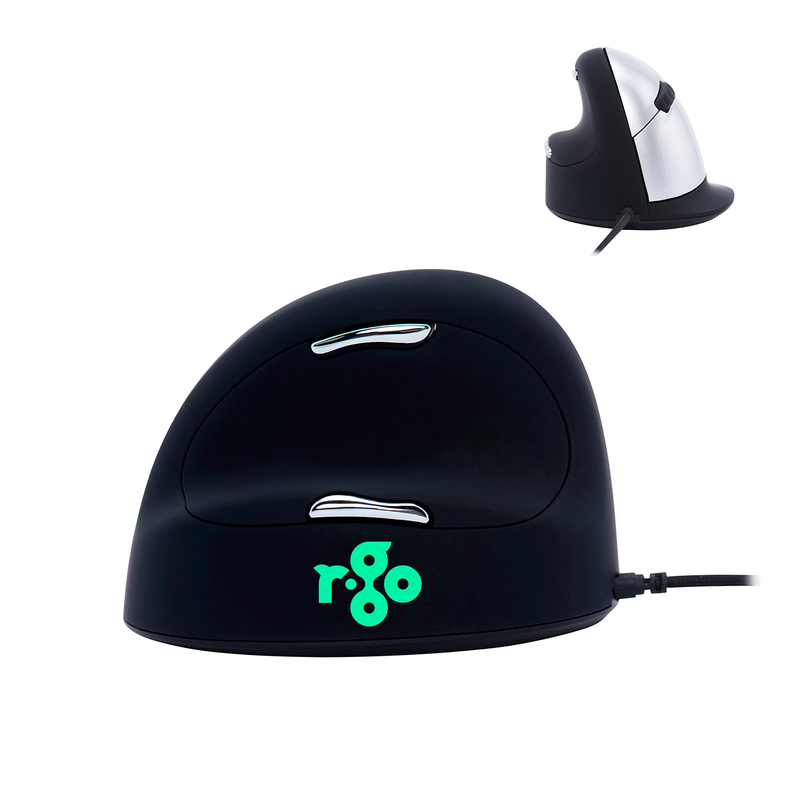 R-Go HE Break Mouse - Ergonomic mouse - Anti-RSI Software - Large (Hand Size above 185mm) - Left Handed- Wired