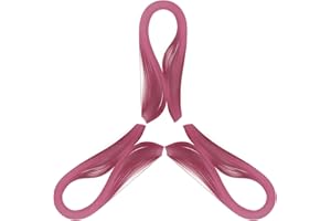 SILLLULE 360Pcs Paper Quilling Strips 3mm (1/8inch) Width 54cm (21inch) Length Strips Quilling Art Paper, Single Color Quilling Strips Paper for Art,Parper Craft Decorating,Paper Hand Craft (Pink)