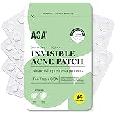 AOA Studio Absorbing Cover Healing Invisible Acne Patch Blemish Spot, Treatment, Facial Acne Patch Vegan, Cruelty Free, Hydrocolloid, Two Sizes 10mm 12mm (Total 84 Counts)
