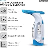 Tower T131001 Cordless Window Vac Cleaner with Battery 150ml 20W Cool Blue view 2
