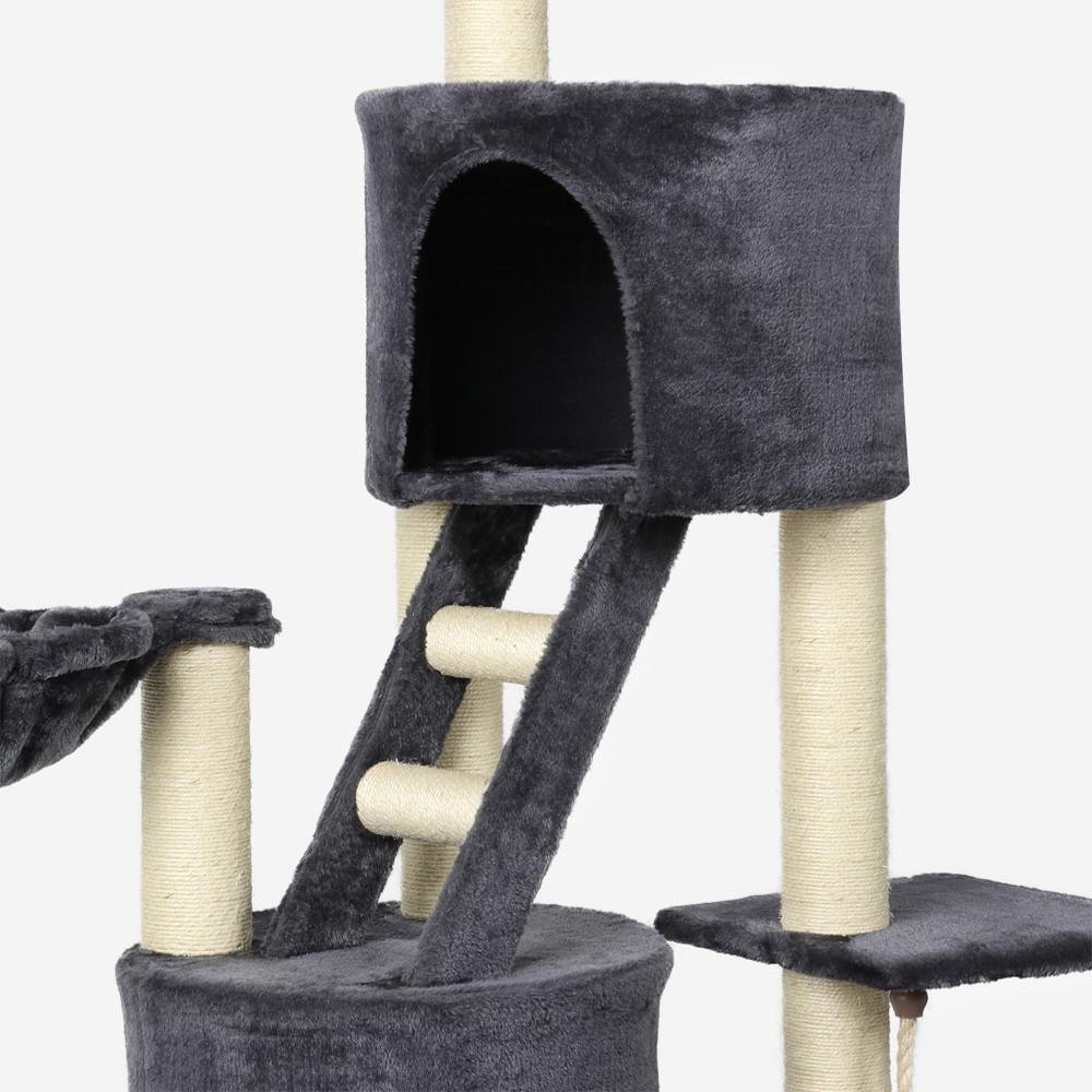 Yaheetech Huge Cat Tree Furniture Adjustable Height 92-106inch Gray