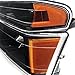 AKKON - For Chevy Colorado/Canyon Black Headlights + Parking Lights Replacement Driver + Passenger Side Pair