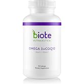 Biote Nutraceuticals - Omega 3 + CoQ10 - Heart + Brain (90 Gel caps)