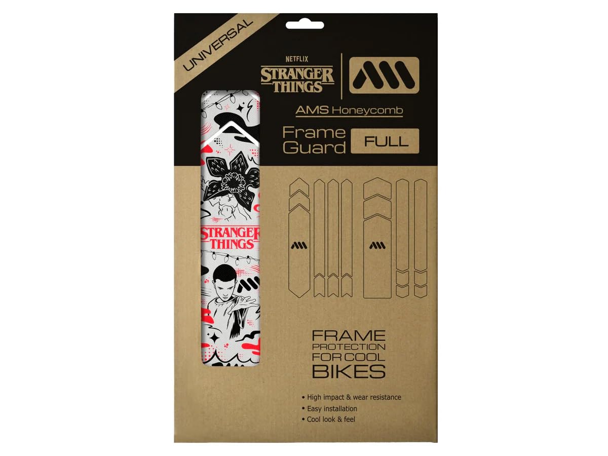 All Mountain Style AMS High Impact Frame Guard Full – Protects your bike from scratches and dings, Stranger Things UpsideDown Black