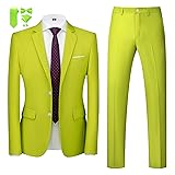 MOGU Mens Slim Fit Suit 2 Piece Tuxedo for Daily