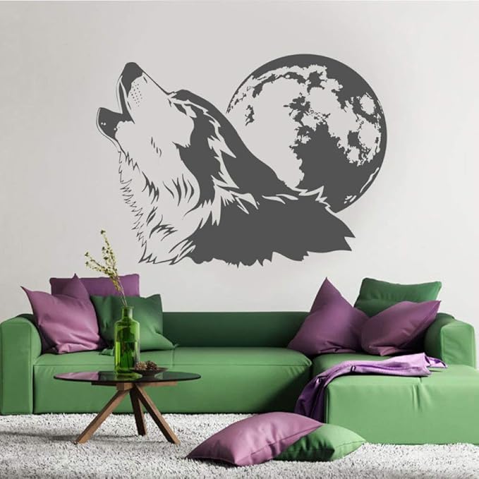 YuanMinglu Pegatina de Pared de Vinilo de Luna Llena Llamada Etiqueta