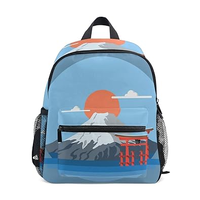 Amazon Luyisi リュックサック 子供 おしゃれ 富士山 和風 和柄 Amazon Luyisi リュックサック 子供 おしゃれ 富士山 和風 和柄
