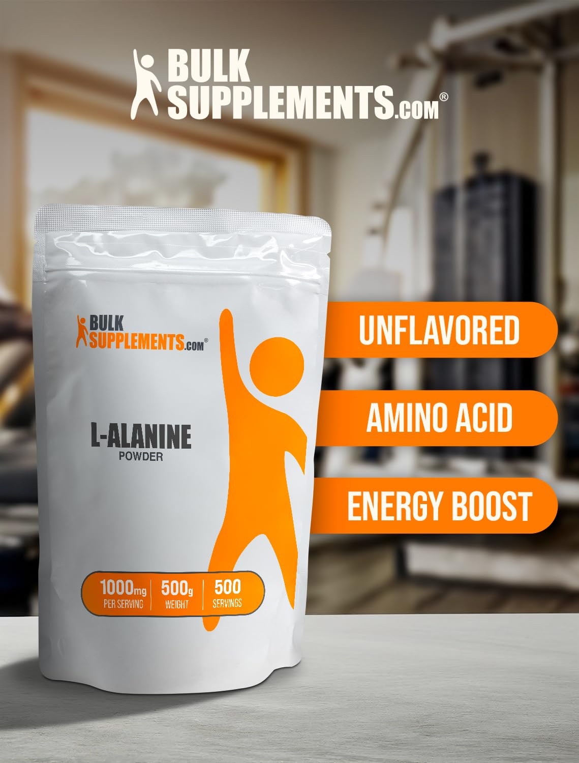BulkSupplements.com L-Alanine Powder - Amino Acid Supplement, Alanine Supplement - Unflavored & Gluten Free, 1g per Serving, 500g (1.1 lbs) (Pack of 1)