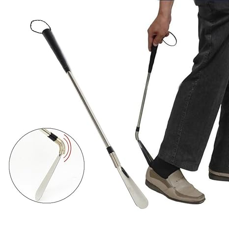 Metall Schuhanzieher 42cm - Edelstahl Schuhlöffel Für Senioren & Schwangere