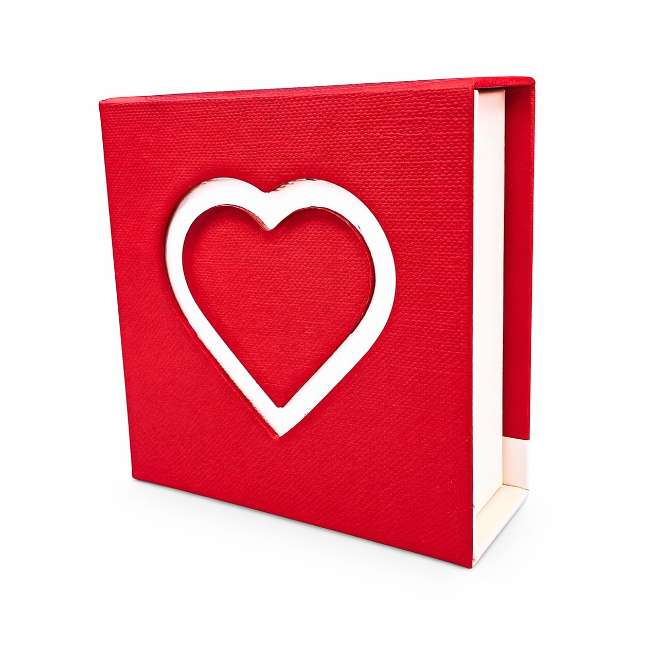 Jewellbox Red Heart Square Shaped Necklace Bracelet Gift Box - Wedding Gift Box for Jewellery - Romantic Jewellery Gift Box