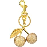 Santiccipa Cherry Keychain, Cherry Bag Charm, Bag Charm for Purses and Handbags,Gifts for Women