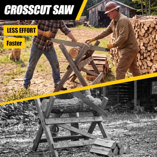 Chumia 2-man Crosscut Saw, 3.6 ft Manual Logging Hand Saw, Heavy Duty photo 12