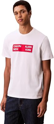 T-Shirt Manches Courtes Homme Box Graphic Tee Regular Fit, Blanc (Brilliant White), XXL