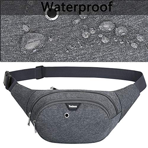 Yooluan Waterdichte Bum Taille Tas 3 Zip Zakken Reizen Wandelen Outdoor Sport Bum Bag Vakantie Geld Hip Pouch Pack… - Image 3